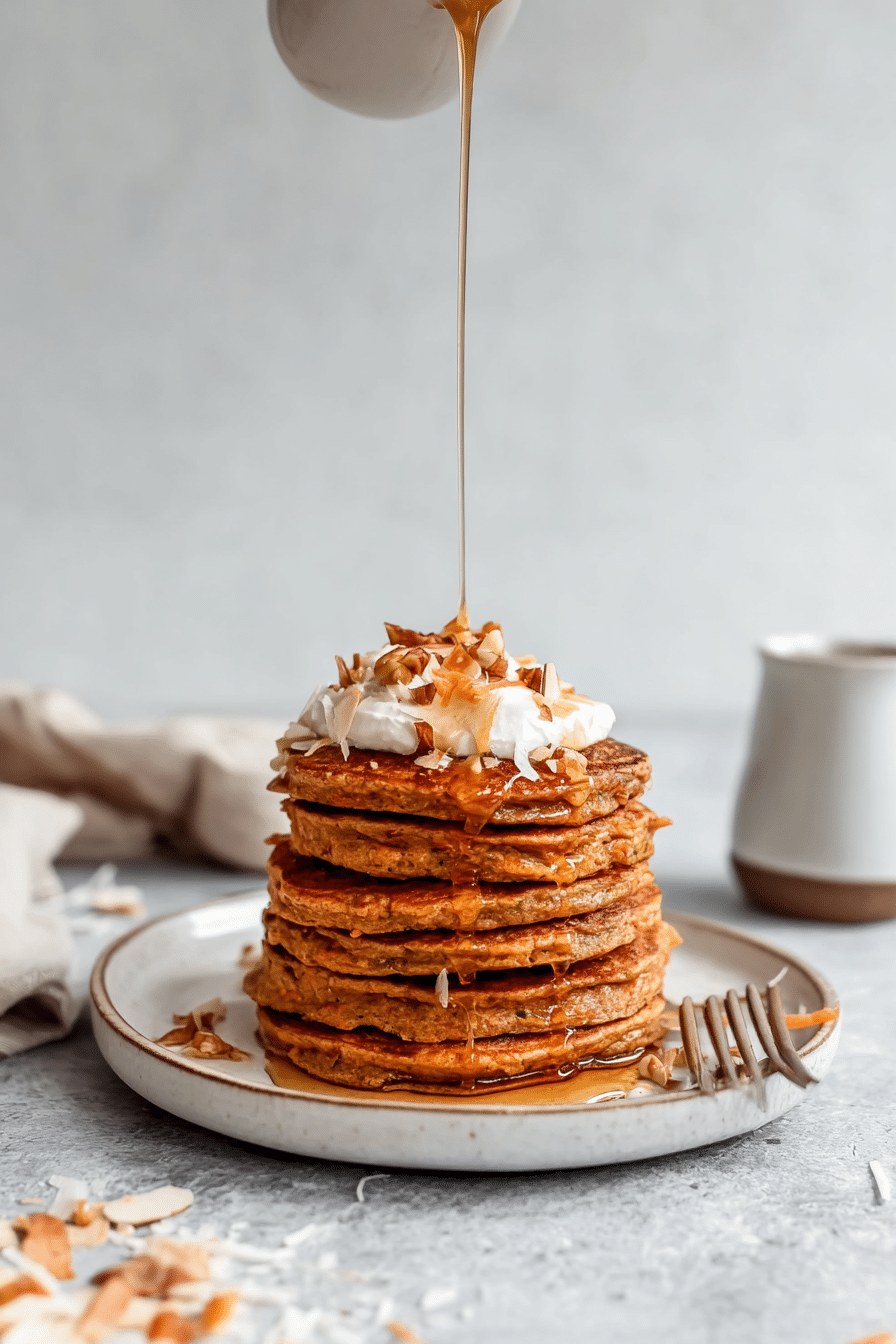 Dairy-Free & Make-Ahead Carrot Cake Pancakes: Easy Meal Prep